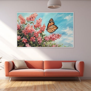 Butterfly on Flower Acrylic Painting